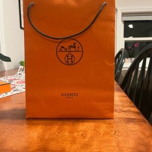 Hermès Orange Shopping Bag